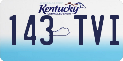 KY license plate 143TVI