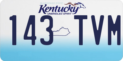 KY license plate 143TVM