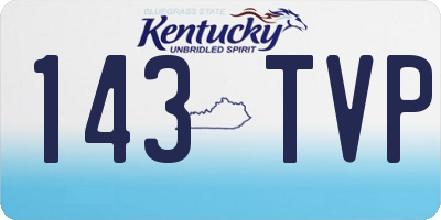 KY license plate 143TVP
