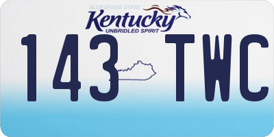 KY license plate 143TWC