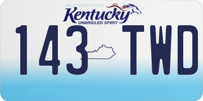 KY license plate 143TWD