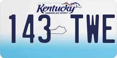 KY license plate 143TWE