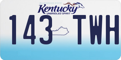 KY license plate 143TWH