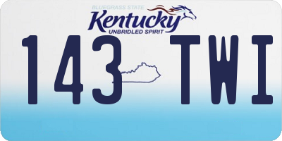 KY license plate 143TWI