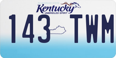 KY license plate 143TWM