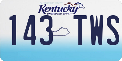 KY license plate 143TWS