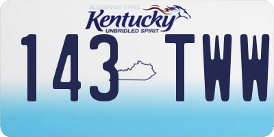 KY license plate 143TWW