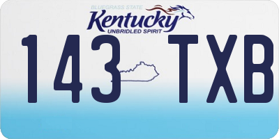 KY license plate 143TXB
