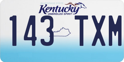 KY license plate 143TXM