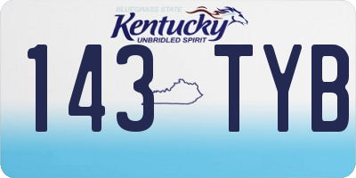 KY license plate 143TYB
