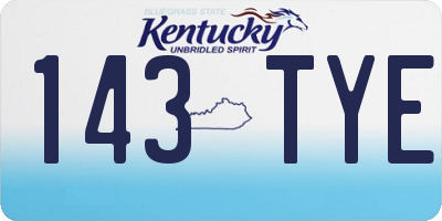 KY license plate 143TYE