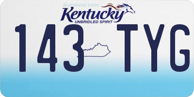 KY license plate 143TYG