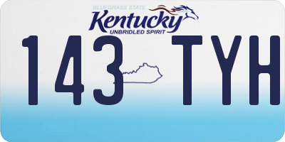 KY license plate 143TYH