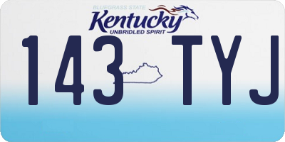 KY license plate 143TYJ