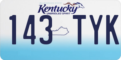 KY license plate 143TYK