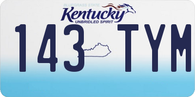 KY license plate 143TYM