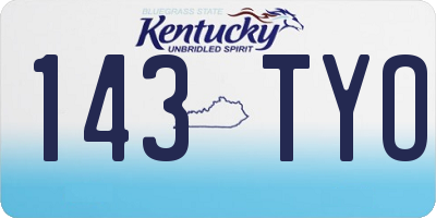 KY license plate 143TYO