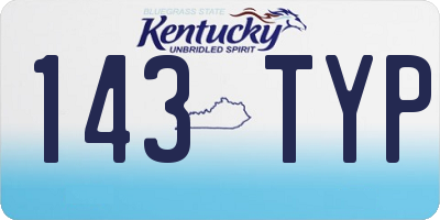 KY license plate 143TYP