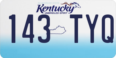 KY license plate 143TYQ