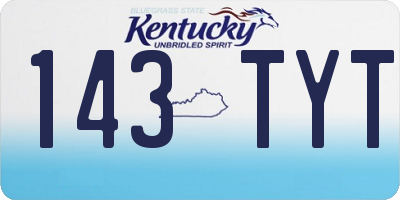 KY license plate 143TYT