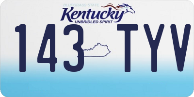 KY license plate 143TYV