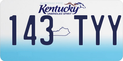 KY license plate 143TYY