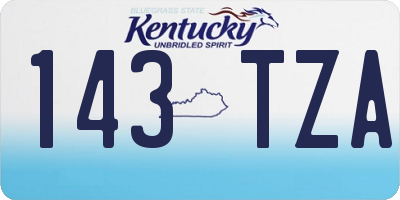 KY license plate 143TZA