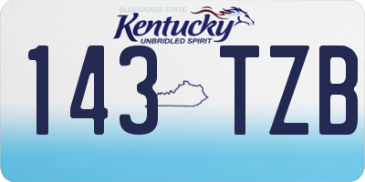 KY license plate 143TZB