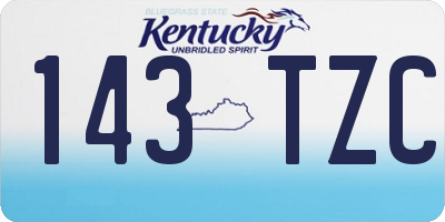 KY license plate 143TZC