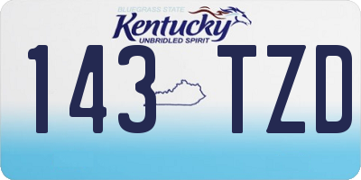 KY license plate 143TZD