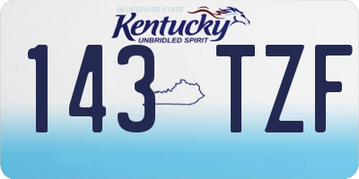 KY license plate 143TZF