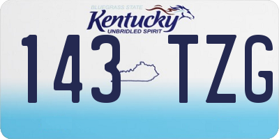 KY license plate 143TZG