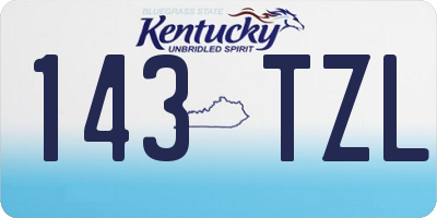 KY license plate 143TZL