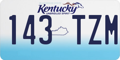 KY license plate 143TZM