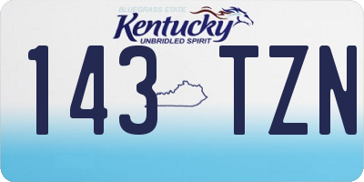 KY license plate 143TZN