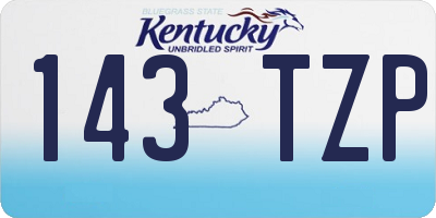 KY license plate 143TZP