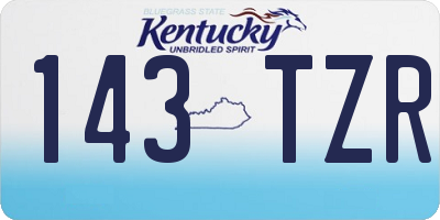 KY license plate 143TZR