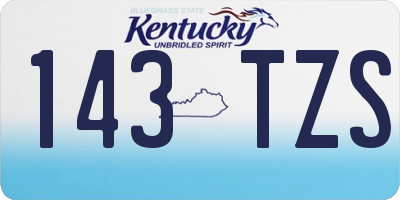 KY license plate 143TZS