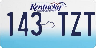 KY license plate 143TZT