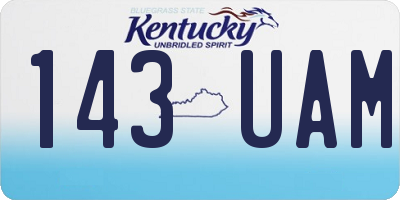 KY license plate 143UAM