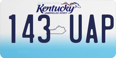 KY license plate 143UAP