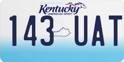 KY license plate 143UAT