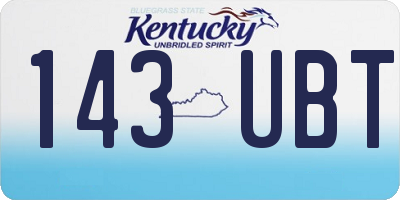 KY license plate 143UBT