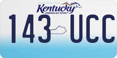 KY license plate 143UCC