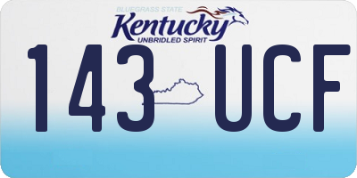 KY license plate 143UCF