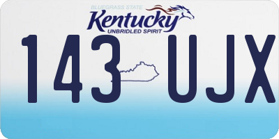 KY license plate 143UJX