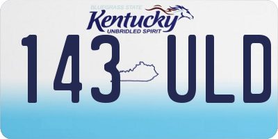 KY license plate 143ULD