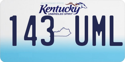 KY license plate 143UML