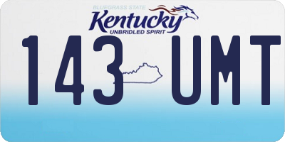 KY license plate 143UMT