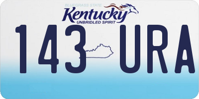 KY license plate 143URA
